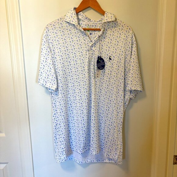 Tailor Byrd Tailorbyrd Polo Style T-Shirt NWT Tennis Racket Ball Pickle Size XL - Picture 2 of 10